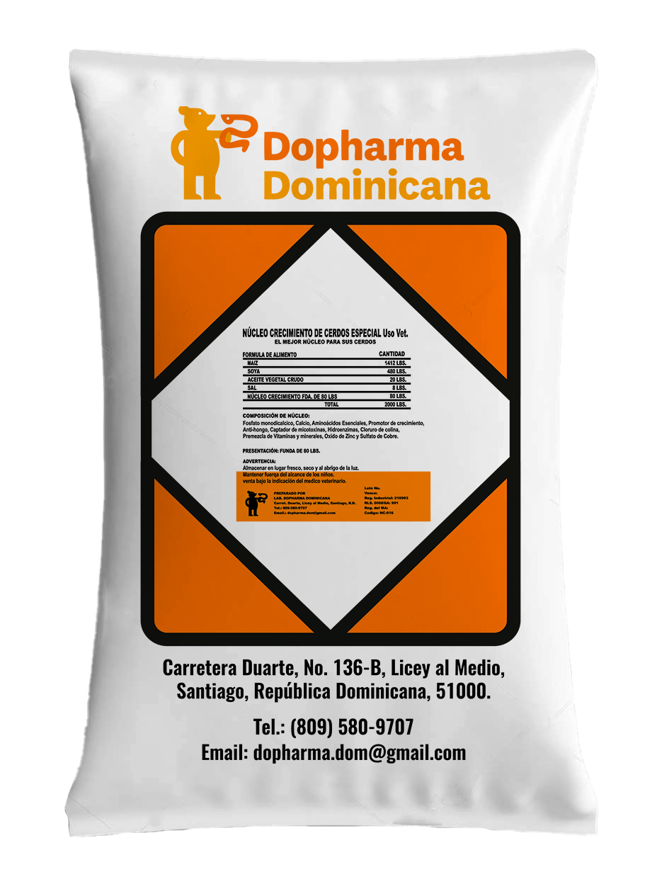 Núcleo crecimiento de cerdo especial